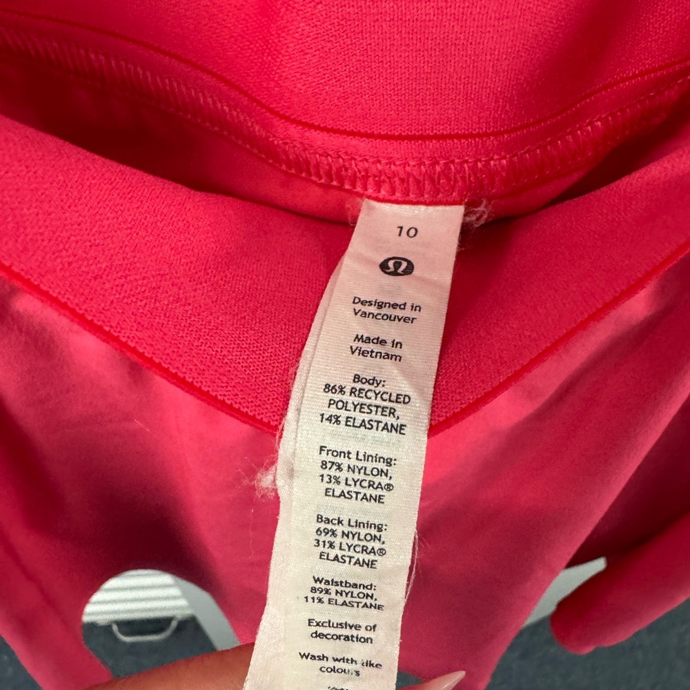 Lululemon fuchsia pink tennis skirt with built in shorts - Picture 10 of 13